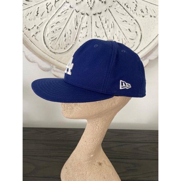 NEW ERA 59FIFTY Los Angeles Dodgers Blue Fitted Baseball Cap Size 7 1/2 - Picture 2 of 6
